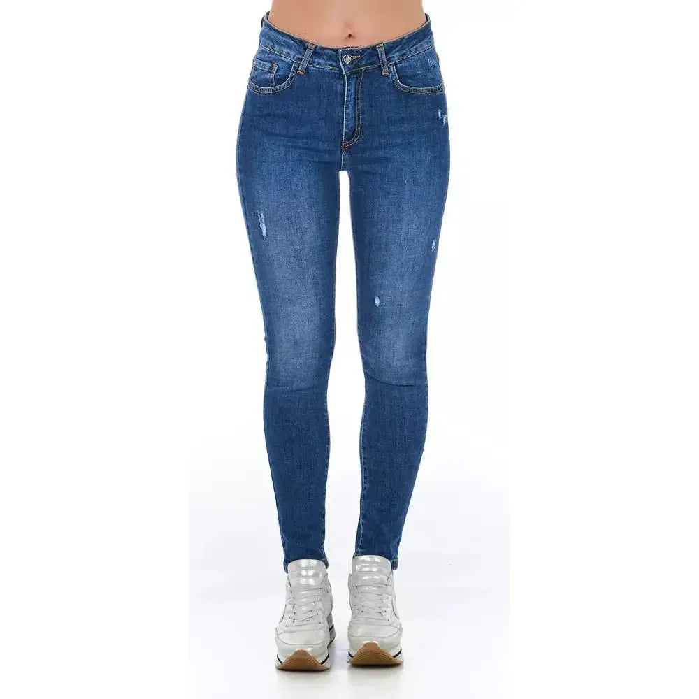 Frankie Morello Blue Other Fibres Jeans Denim