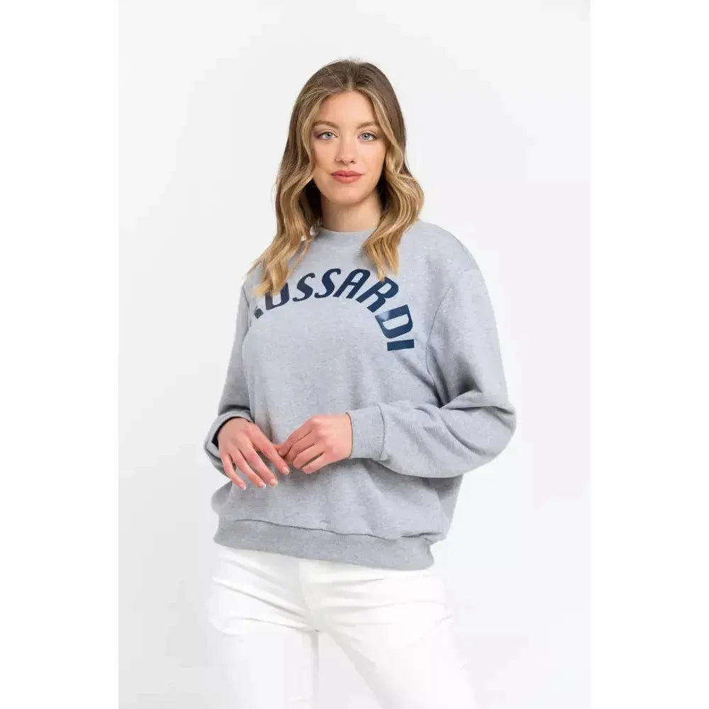 Trussardi Gray Cotton Women Sweatshirt