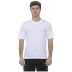 Tond White Cotton Men's T-Shirt TO-20043-S
