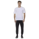Tond White Cotton Men's T-Shirt TO-20043-S