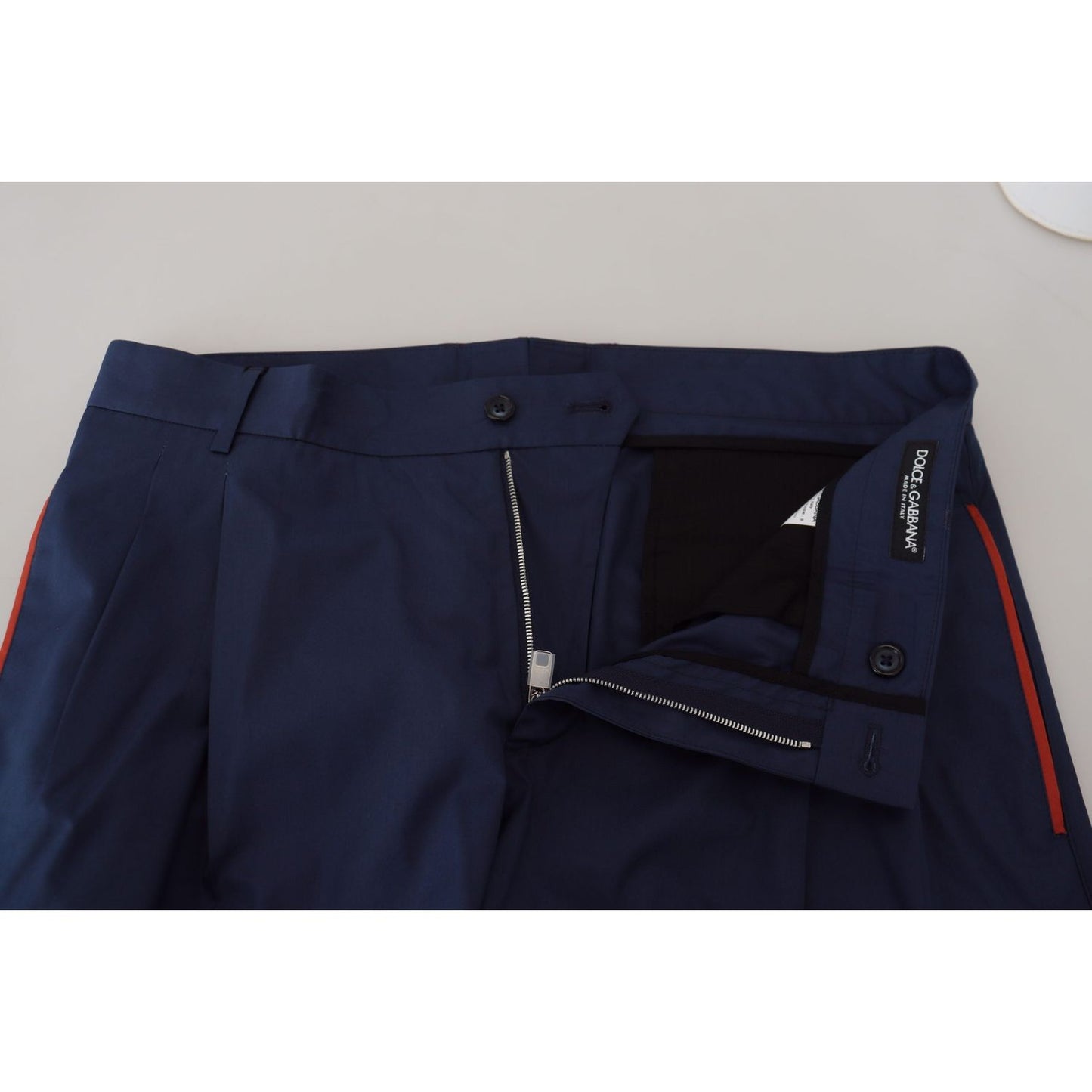 Dolce & Gabbana Blue Cotton Chino Formal Pants PAN73332 - 50
