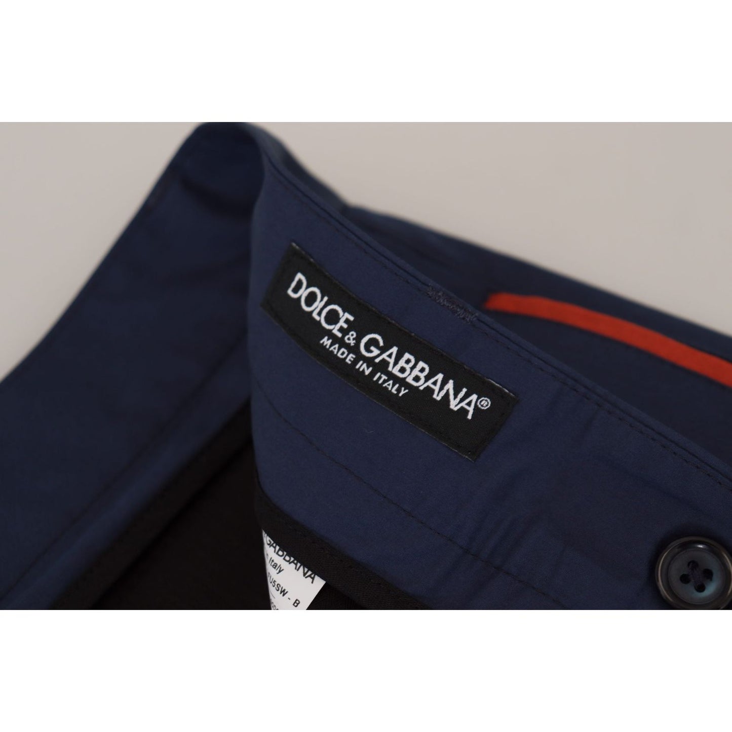 Dolce & Gabbana Blue Cotton Chino Formal Pants