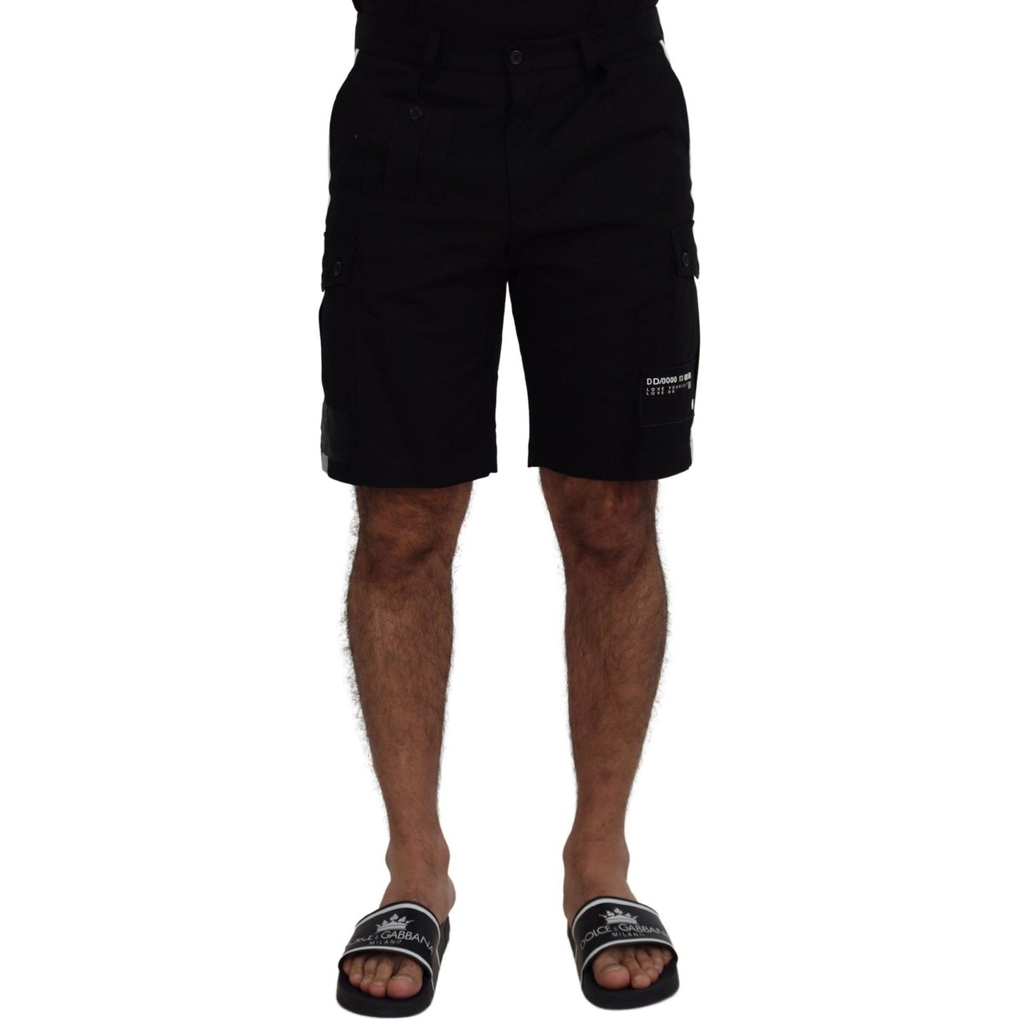 Dolce & Gabbana Black Bermuda Cargo Casual Shorts PAN74016 - 48
