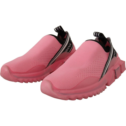 Dolce & Gabbana Pink Low Top Slip On Casual Sorrento Sneakers LA9117- 36.5