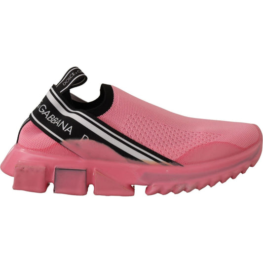 Dolce & Gabbana Pink Low Top Slip On Casual Sorrento Sneakers LA9117- 36.5