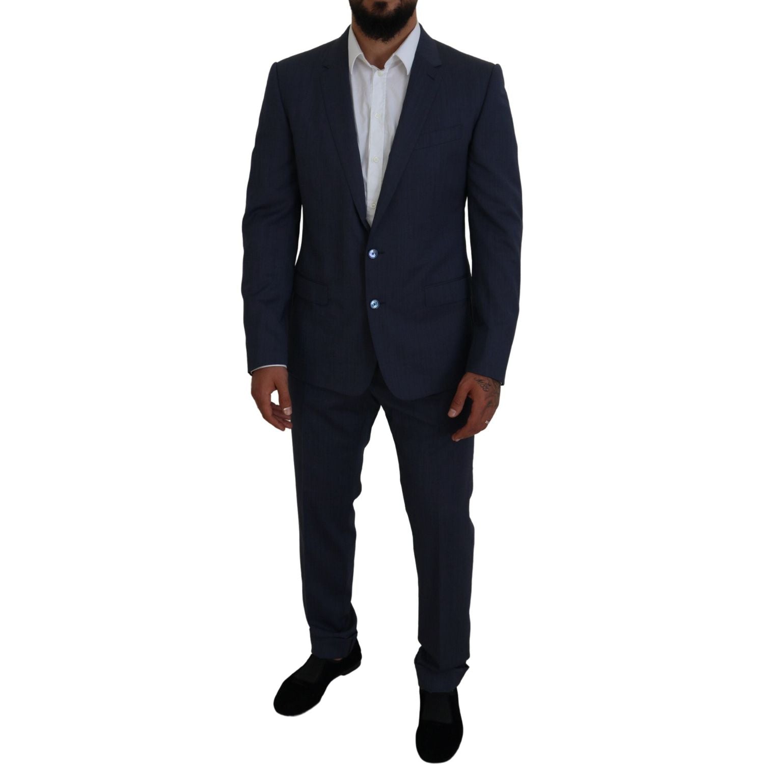 بدلة رجالية أنيقة باللون الأزرق مارتيني من دولتشي آند غابانا بقصّة Slim Fit