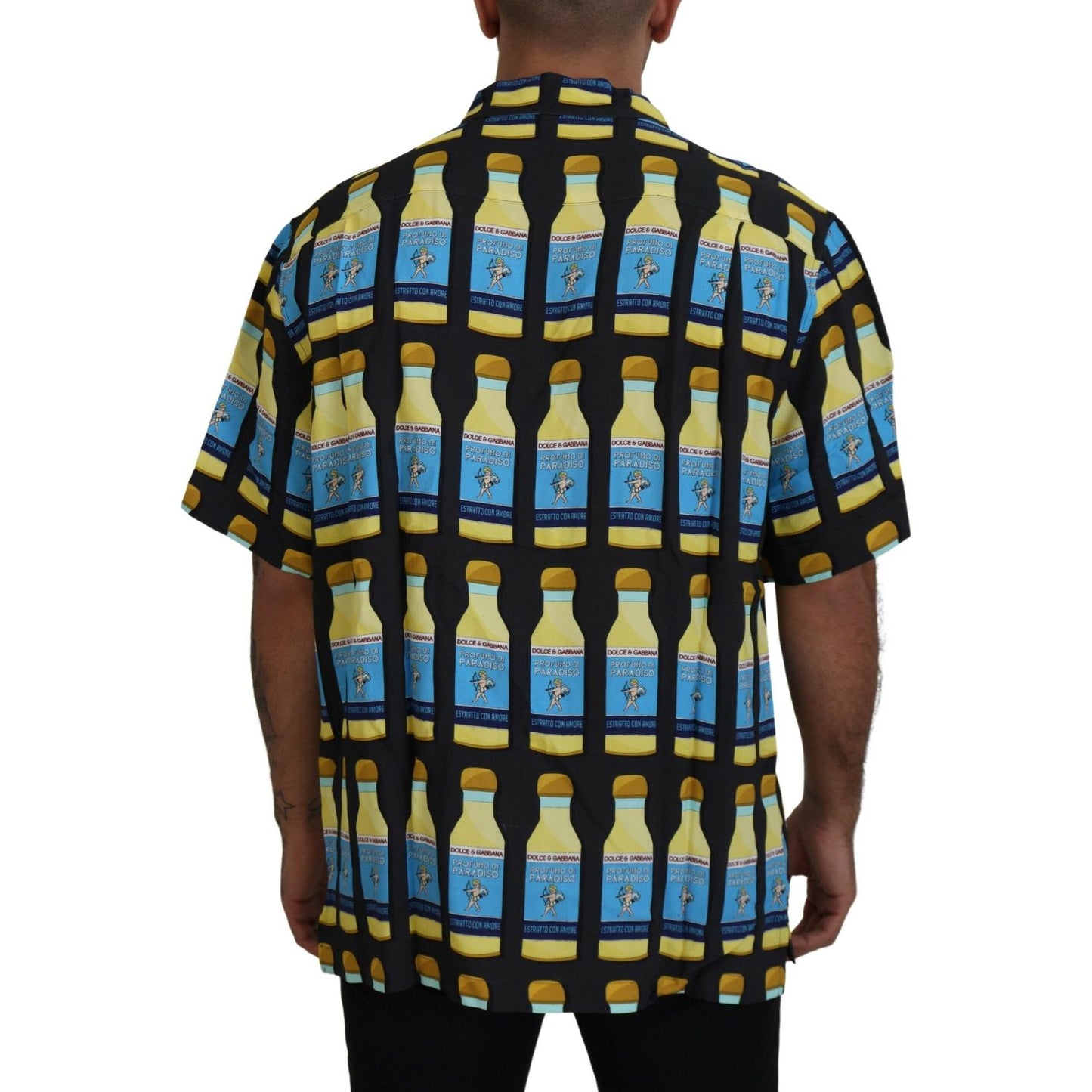 Dolce & Gabbana Multicolor Printed Viscose Casual Shirt TSH83573 - 37