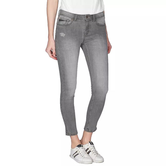 Yes Zee Gray Cotton Women's Push-Up Jegging YE-10567-W25