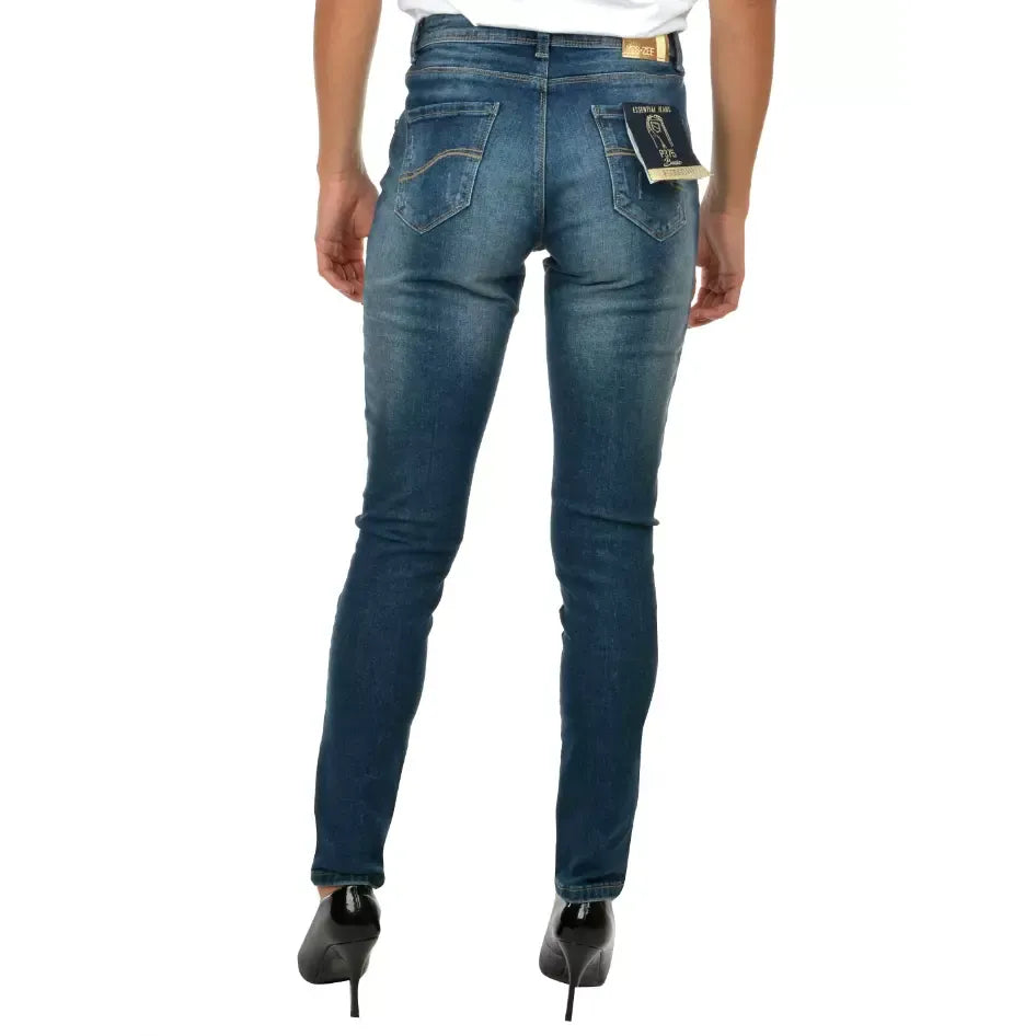 Yes Zee Blue Cotton Women's Skinny Jean