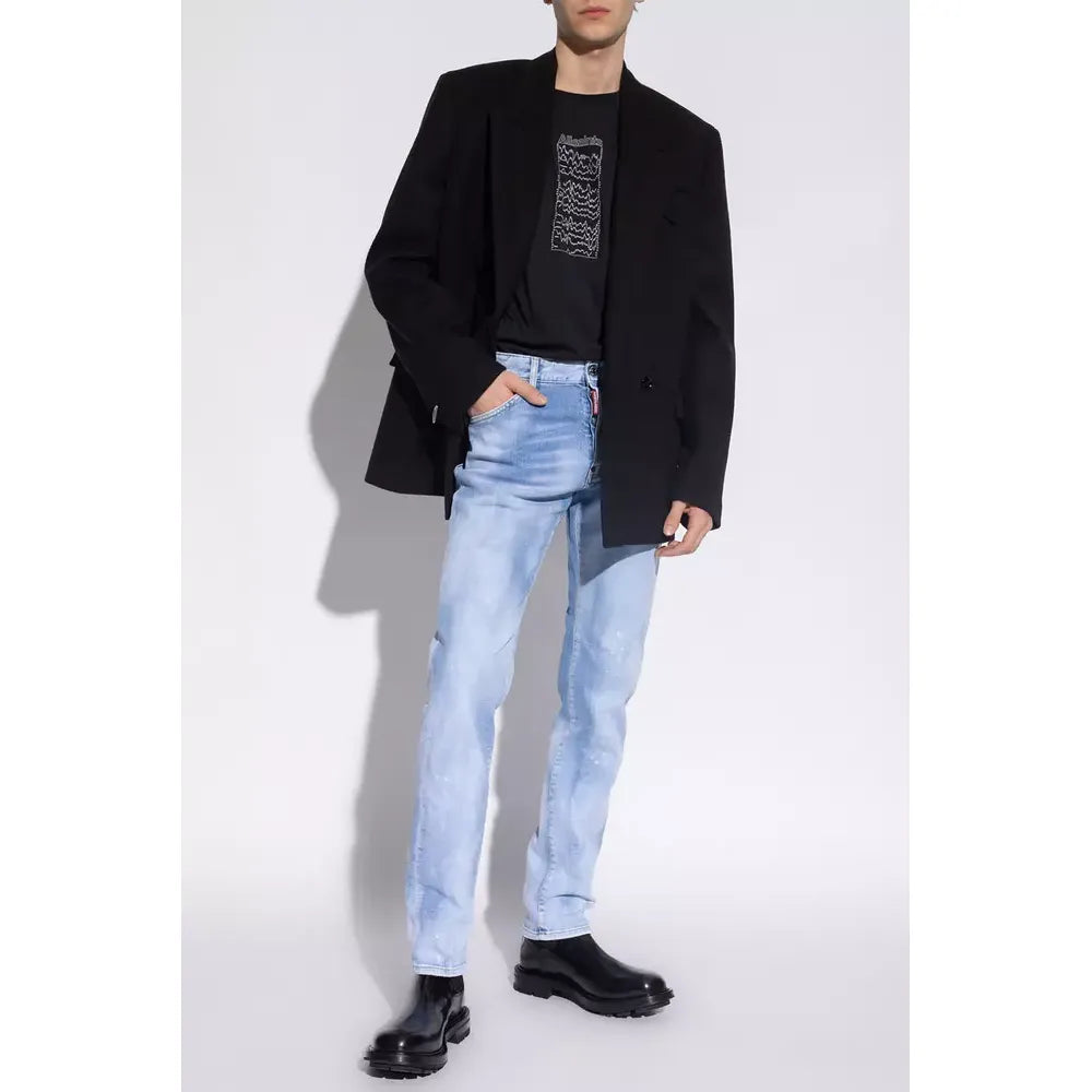 Dsquared² Blue Cotton Men Jeans