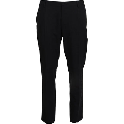 Dolce & Gabbana Gray Wool Stretch Dress Formal Slim Fit Pant