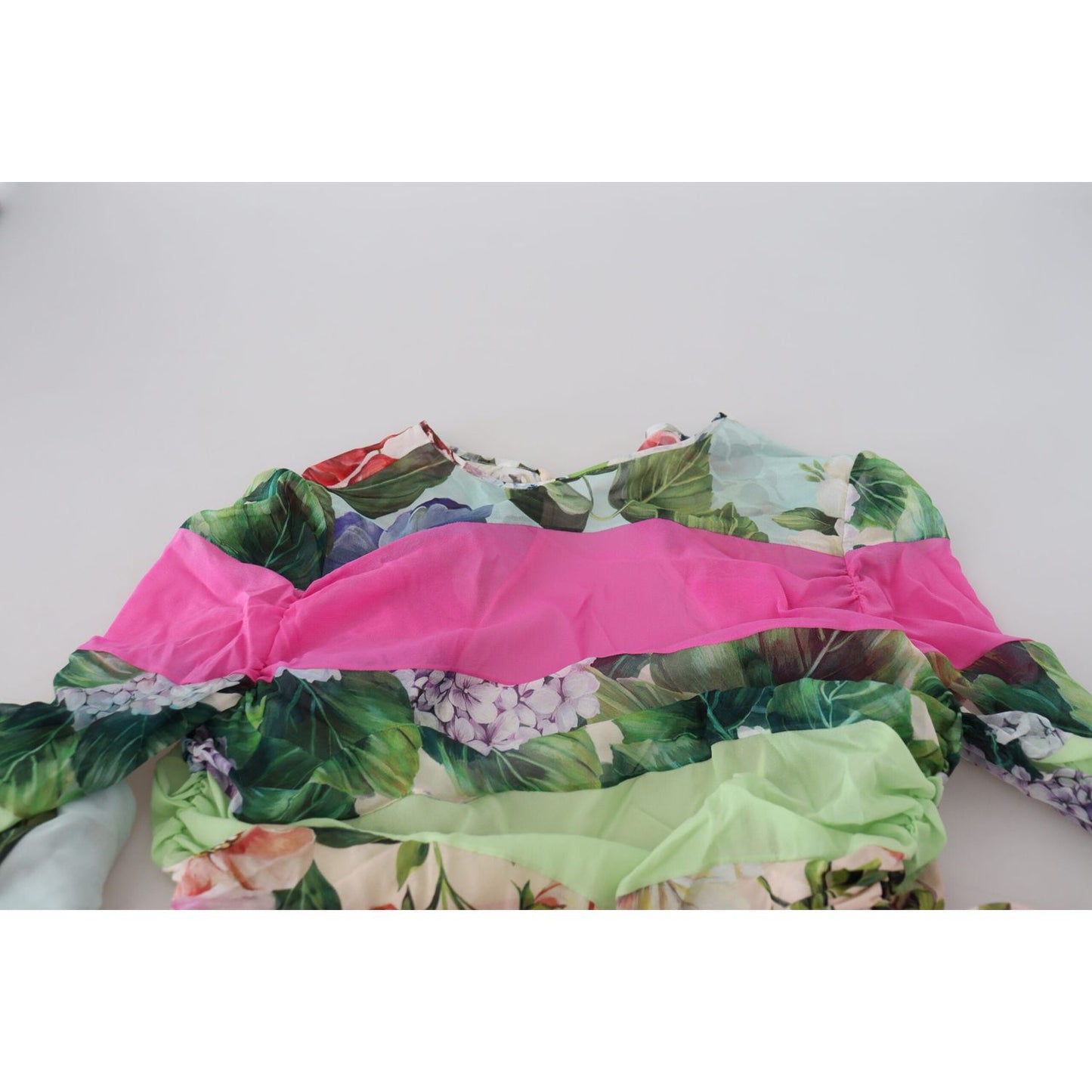 Dolce & Gabbana Multicolor Silk Floral Bodycon Sheath Dress