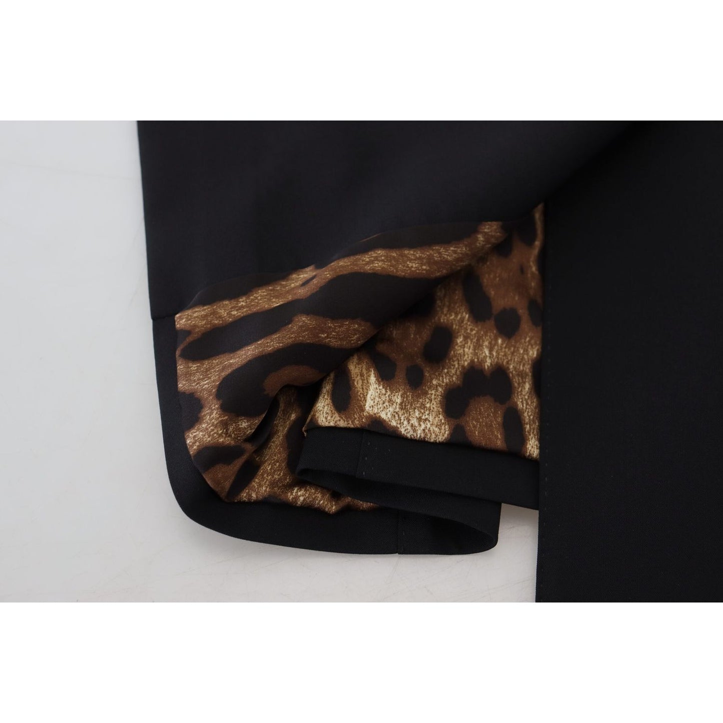 Dolce & Gabbana Black Fit Wool Stretch Sheath Mini Dress