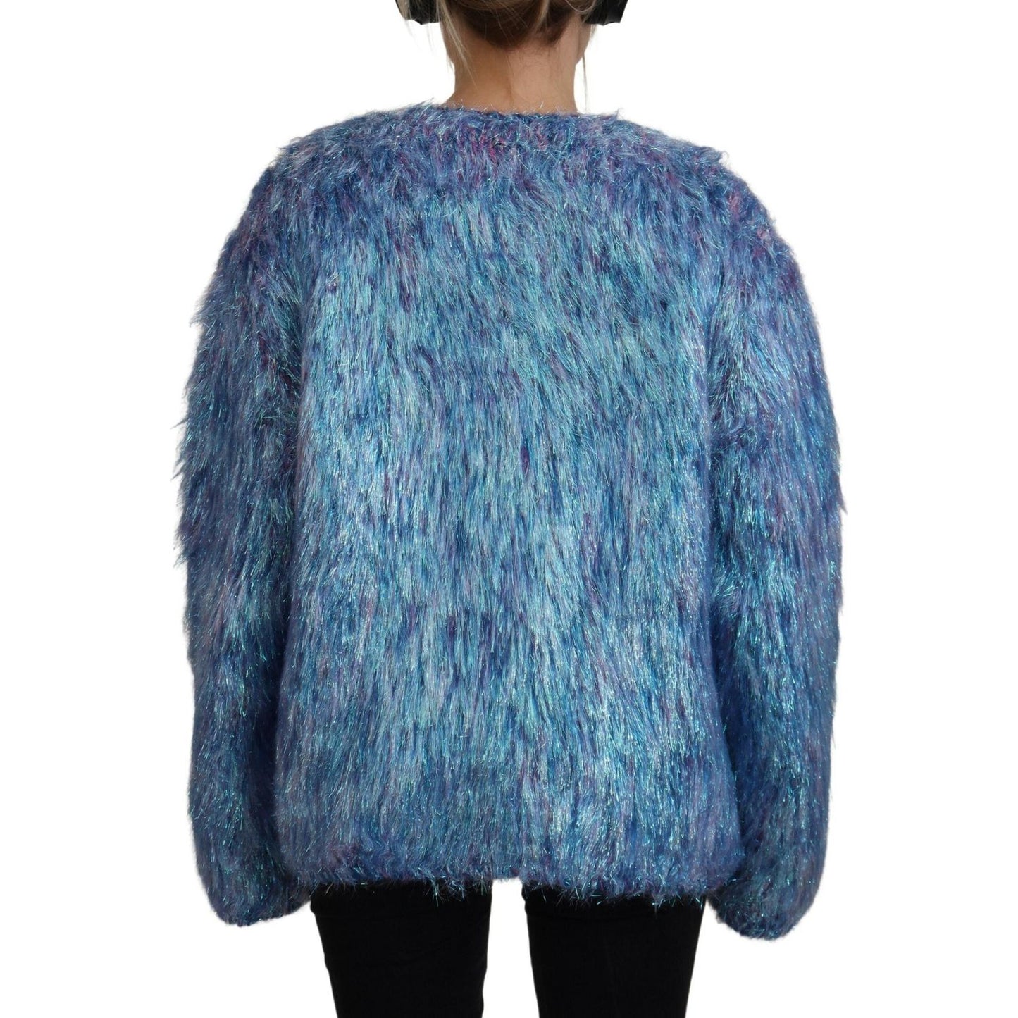 Dolce & Gabbana Multicolor Polyester Fringes Coat Jacket JKT3567- 38