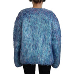 Dolce & Gabbana Multicolor Polyester Fringes Coat Jacket JKT3567- 38