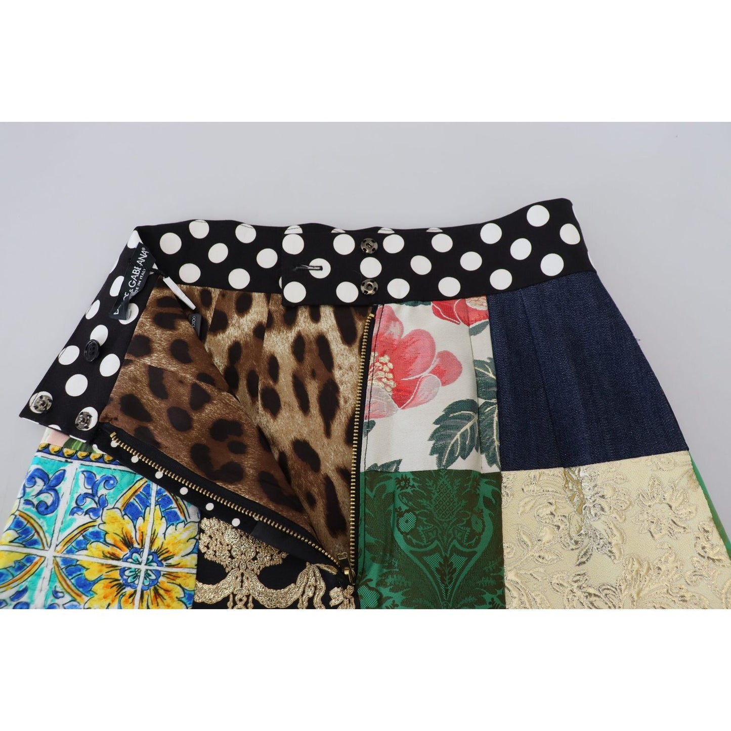 Dolce & Gabbana Multicolor Majolica Patchwork Mini Skirt SKI1915 - 38