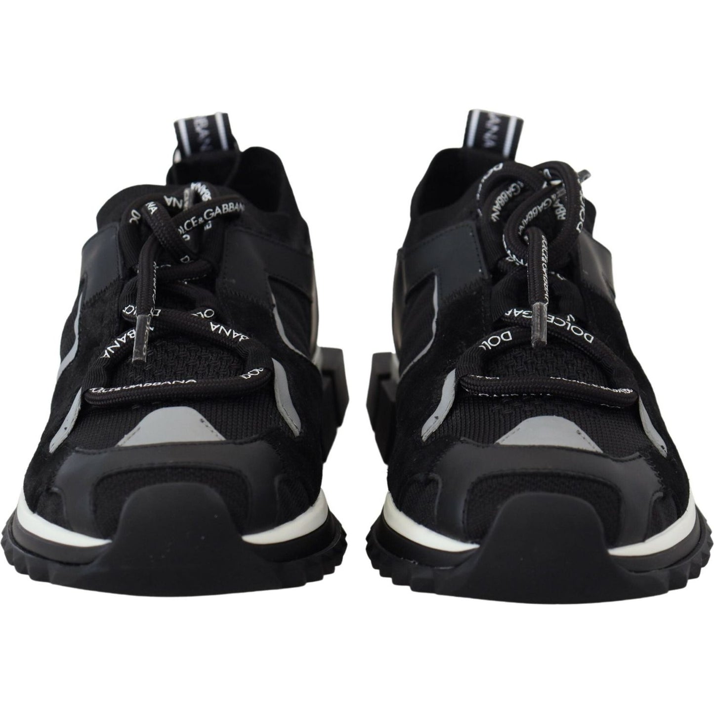 Dolce & Gabbana Black Mesh Sorrento Trekking Sneakers Shoes