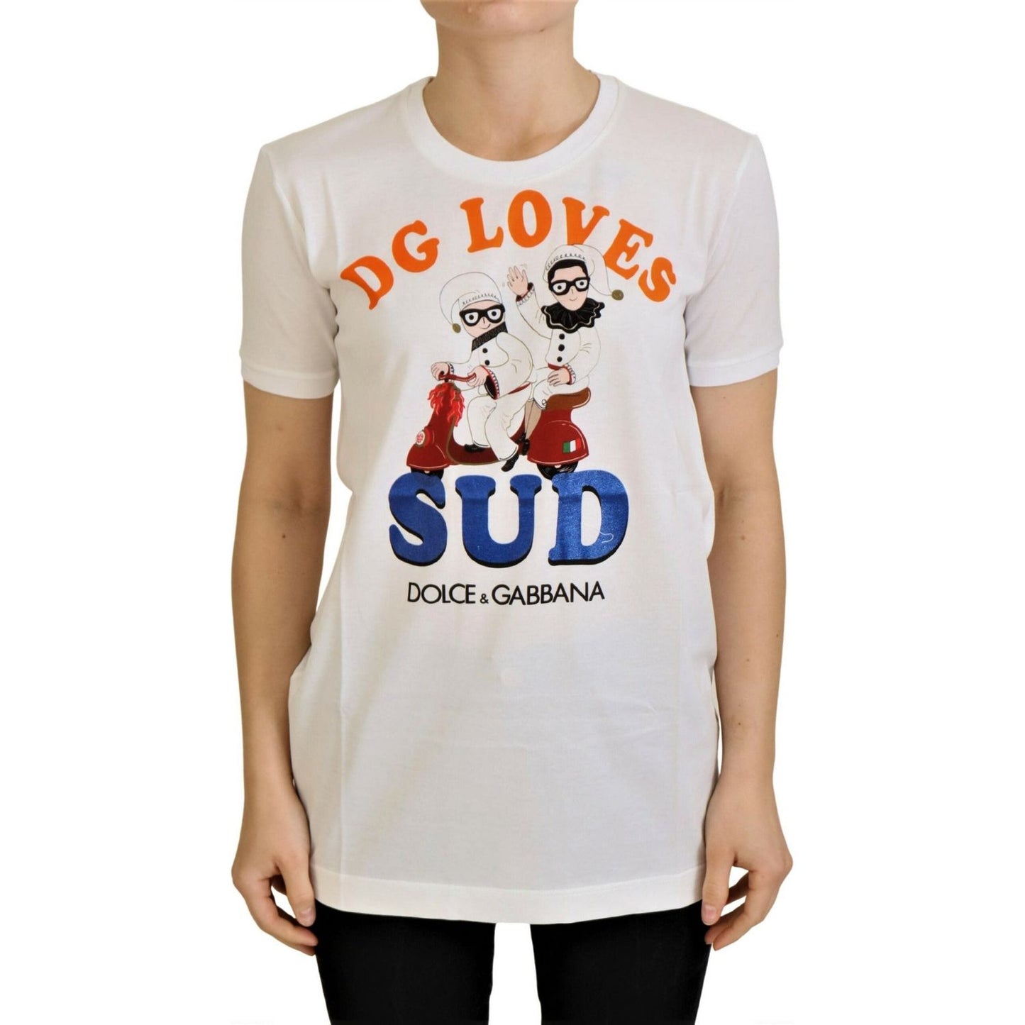 Dolce & Gabbana White Cotton DG Loves SUD T-shirt