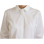 Dolce & Gabbana White Cotton Collared Long Sleeves Formal Top TSH82999- 42