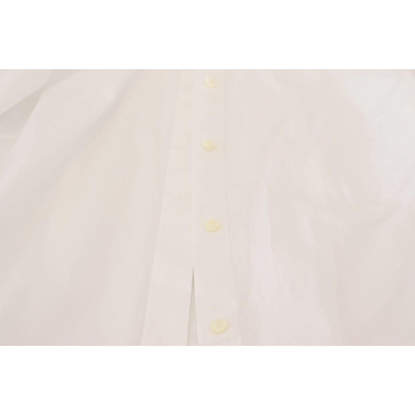 Dolce & Gabbana White Cotton Collared Long Sleeves Formal Top TSH82999- 42
