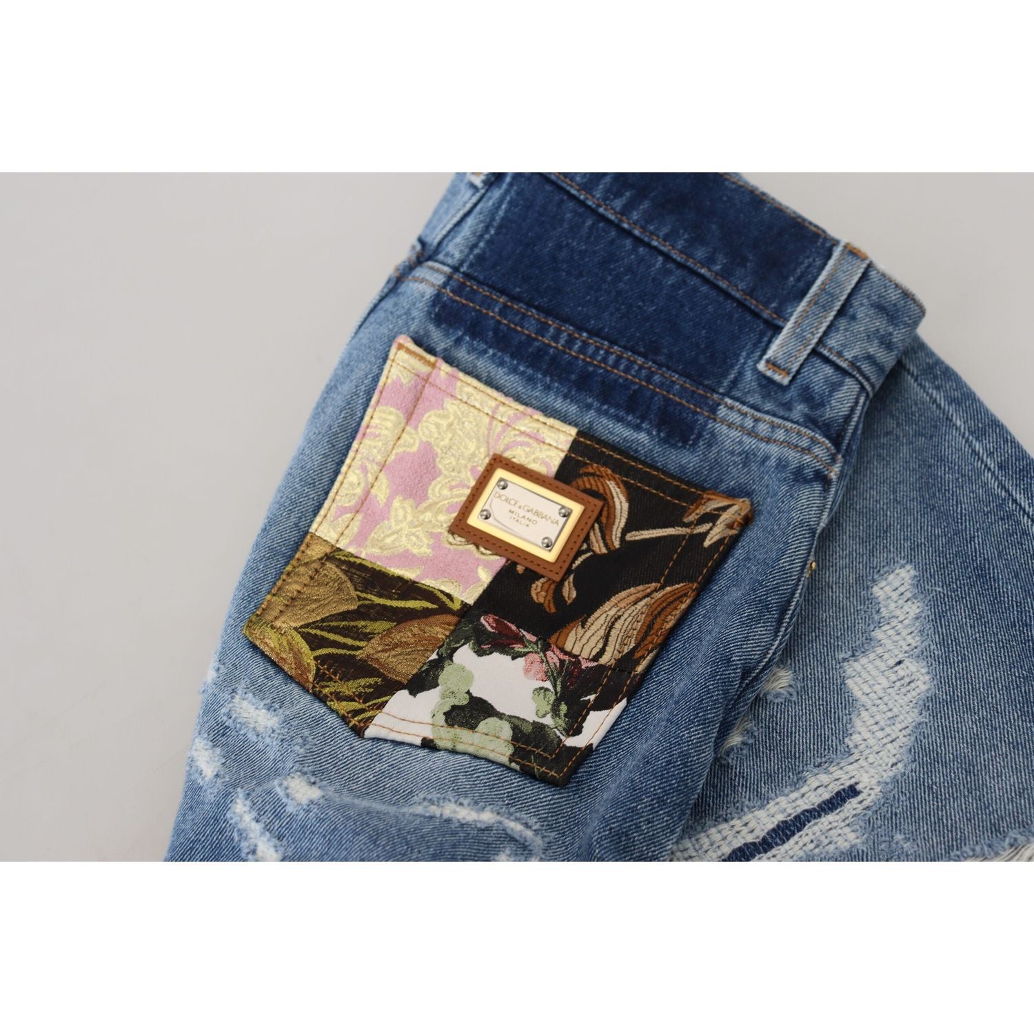 بنطلون جينز ضيق أنيق بخصر مرتفع من دولتشي آند غابانا