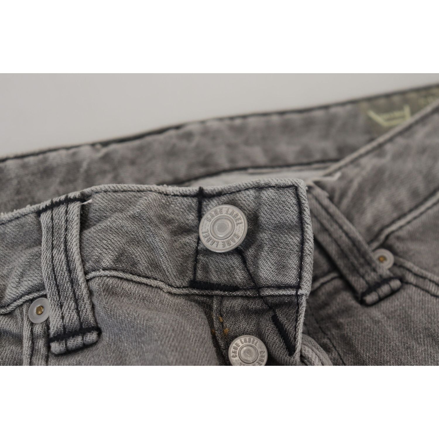 时尚低腰紧身灰色牛仔裤