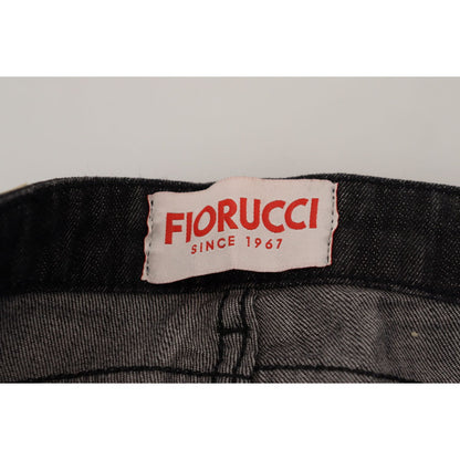 Fiorucci Black Cotton Low Waist Skinny Women Casual Jeans