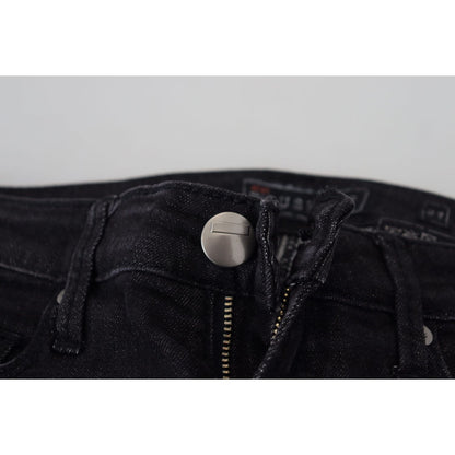 Acht Black Cotton Slim Fit Women Casual Denim Jeans