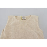 PINK MEMORIES Chic Beige Sleeveless Tank Top PINK MEMORIES Gray