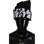 Dolce & Gabbana White Printed Nylon Women Winter Beanie Cap Hat