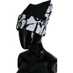 Dolce & Gabbana White Printed Nylon Women Winter Beanie Cap Hat