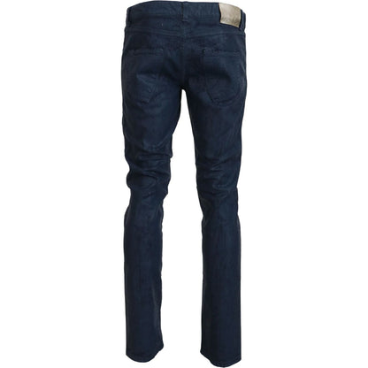 Exte Blue Cotton Tapered Slim Fit Men Casual Denim Jeans