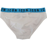 Dsquared² White Icon Logo Cotton Stretch Men Brief Underwear BIK1668 - IT5
