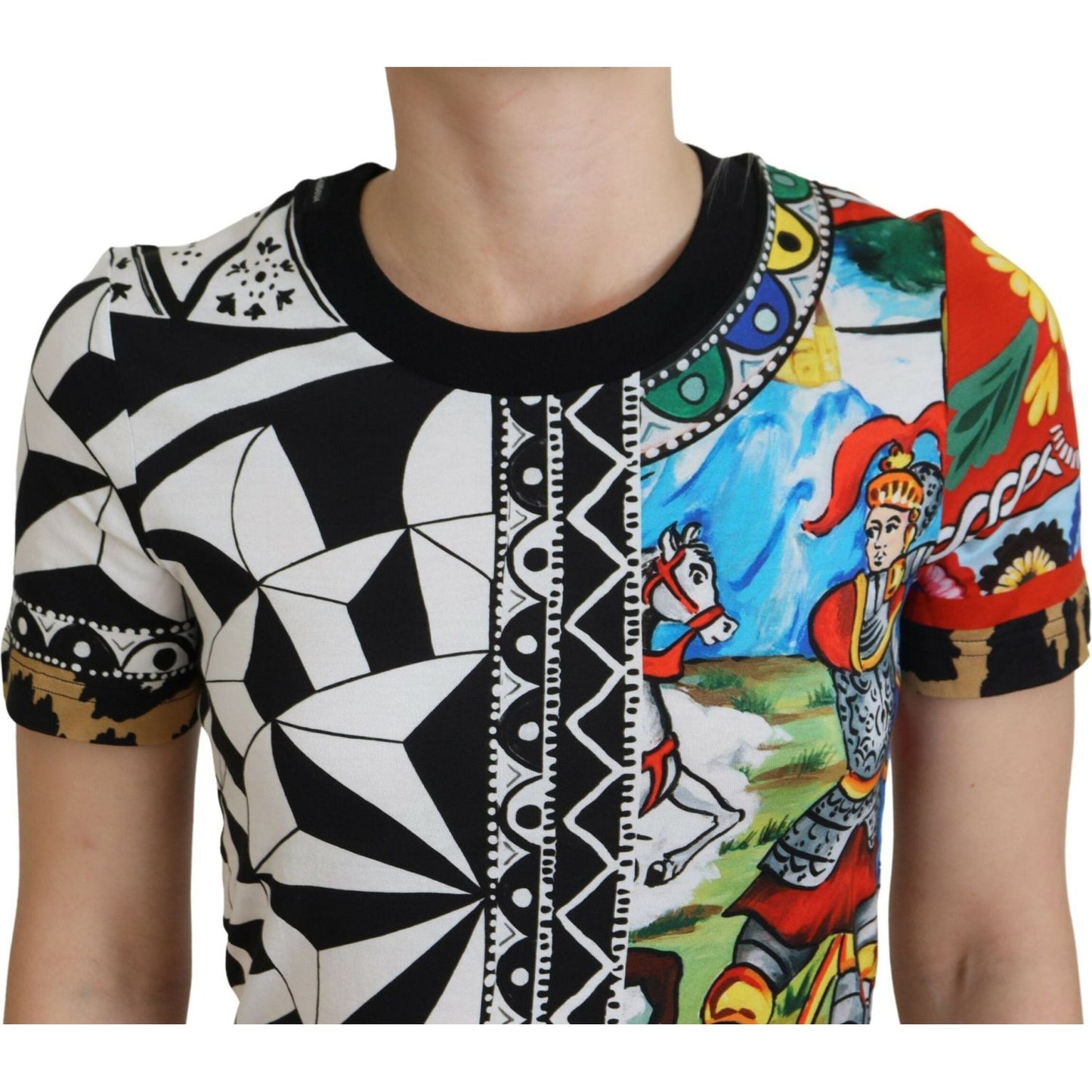 Dolce & Gabbana Multicolor Printed Women Exclusive Shirt Top