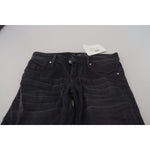 Acht Black Washed Low Waist Slim Fit Cotton Denim Jeans