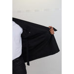 Dolce & Gabbana Black Robe Striped DG Patch Jacket Men Blazer JKT3620-46