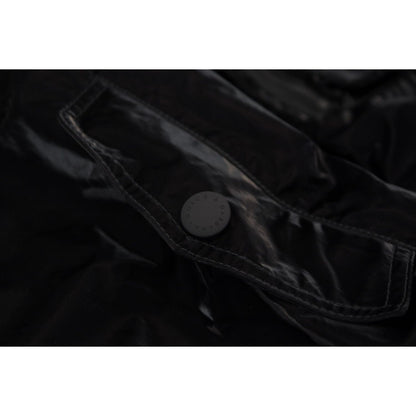 Dolce & Gabbana Black Nylon Hooded Full Zip Bomber Jacket