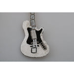 Dolce & Gabbana Gold Brass Beaded Guitar Pin Accessory Brooch SMY2041