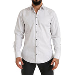 Dolce & Gabbana White MARTINI Cotton Stripe Dress Formal Shirt TSH84106-38
