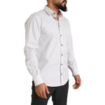 Dolce & Gabbana White MARTINI Cotton Stripe Dress Formal Shirt TSH84106-38