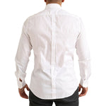 Dolce & Gabbana White GOLD Formal Cotton Tuxedo Dress Shirt TSH84110-38