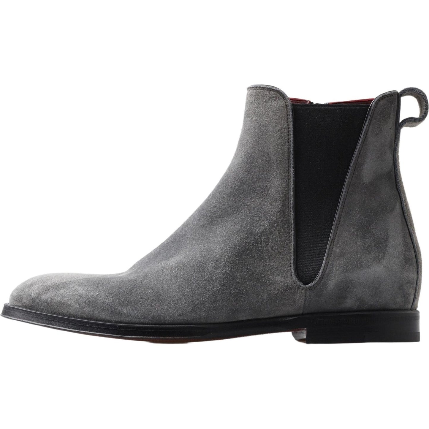 Dolce & Gabbana Gray Leather Men Ankle Boots Shoes MV5002-39