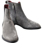 Dolce & Gabbana Gray Leather Men Ankle Boots Shoes MV5002-39