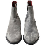 Dolce & Gabbana Gray Leather Men Ankle Boots Shoes MV5002-39