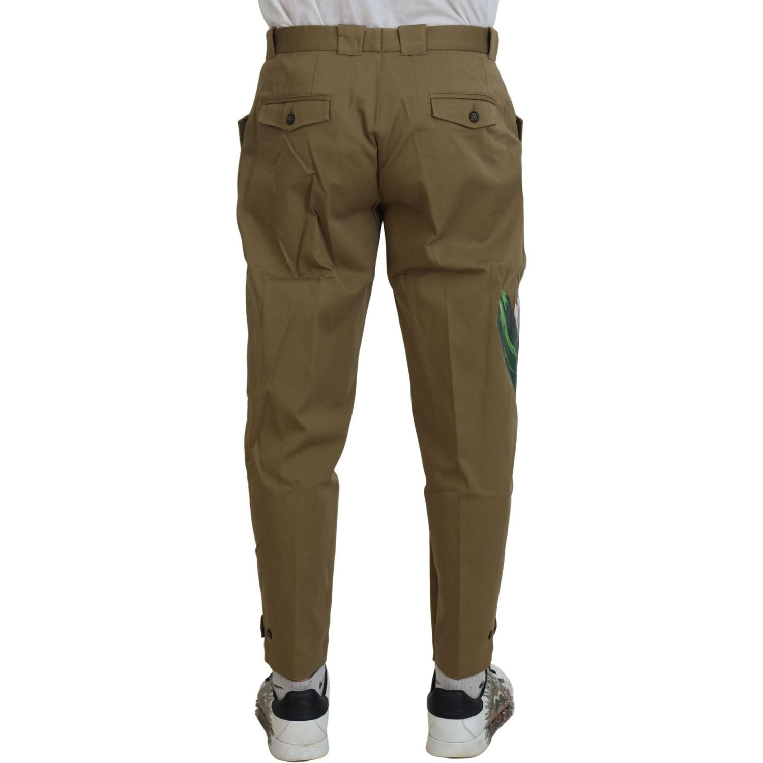 بنطلون شينو زهري رائع باللون البيج من دولتشي آند غابانا