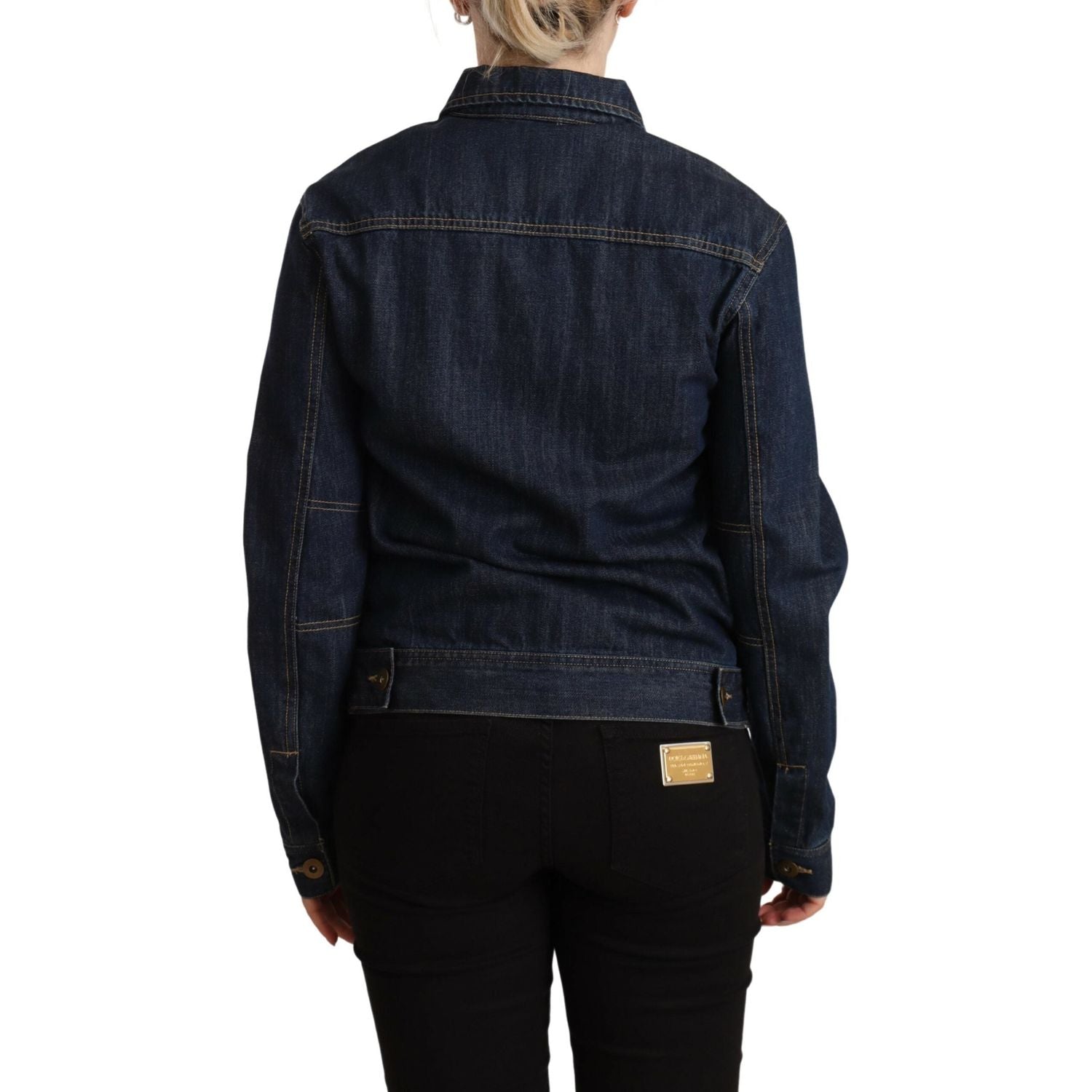 Master Coat Dark Blue Button Down Long Sleeves Denim Jacket