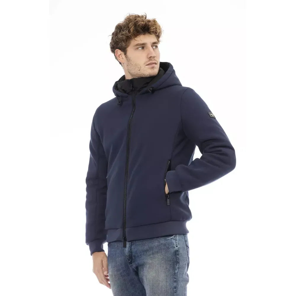 Front view with bag zipped and handles upright.