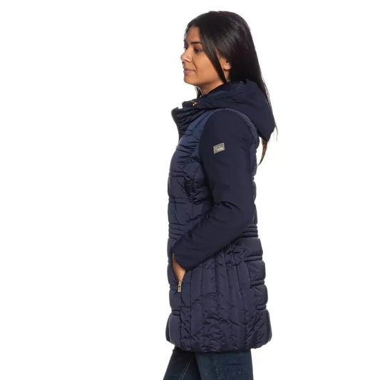 Yes Zee Blue Polyester Women's Jacket