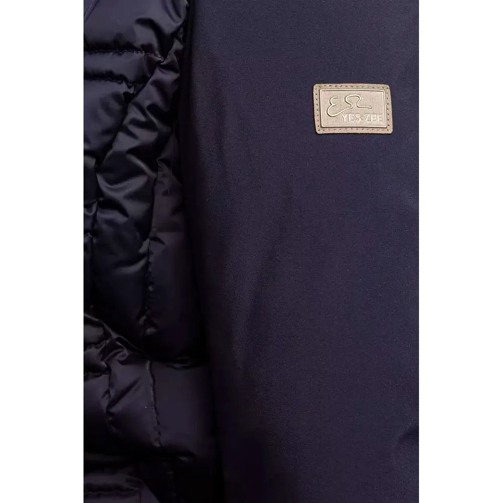 Yes Zee Blue Polyester Women Jacket