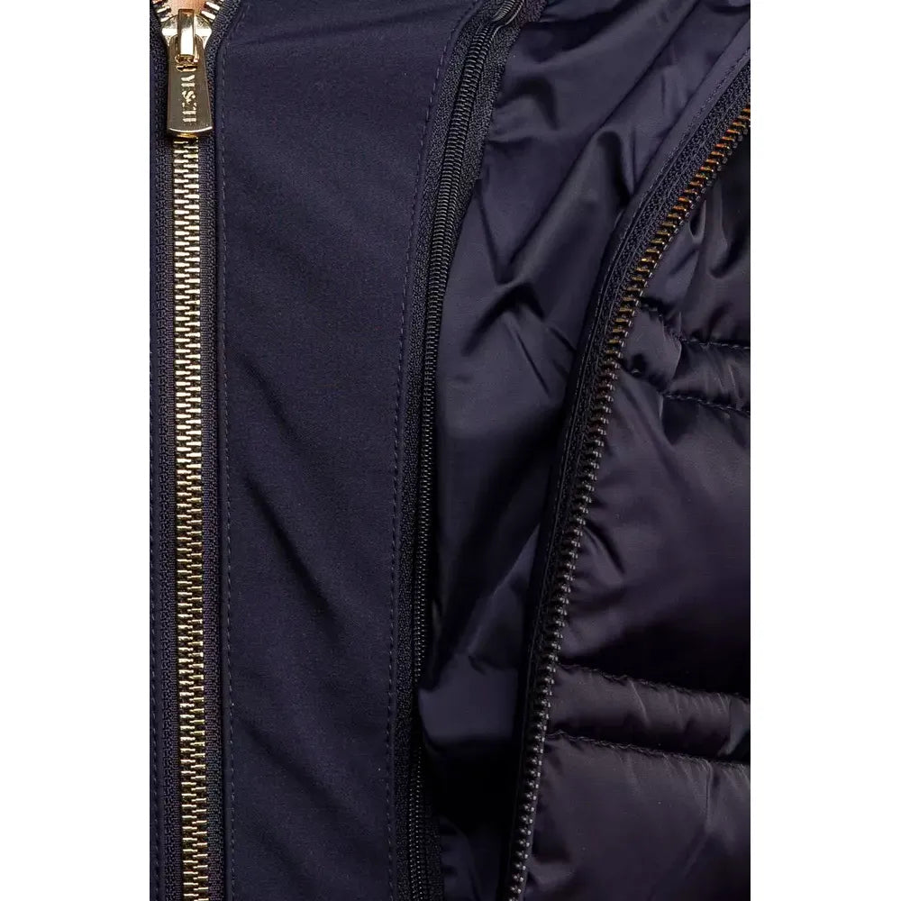 Yes Zee Blue Polyester Women Jacket